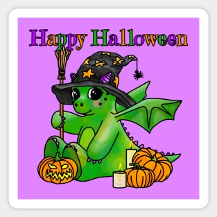 Happy Halloween says the Little Halloween Dragon Sticker